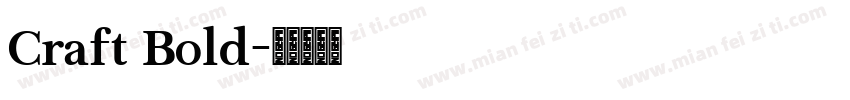 Craft Bold字体转换